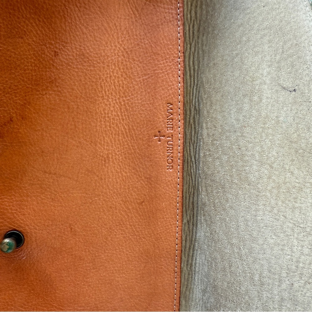 Marie Turnor Tanned Leather Envelope Clutch - Picture 3 of 5